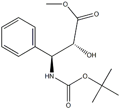 (2R,3S)-2-Hydroxy-3-(tert-butoxycarbonylamino)-3-phenylpropionic acid methyl ester Struktur