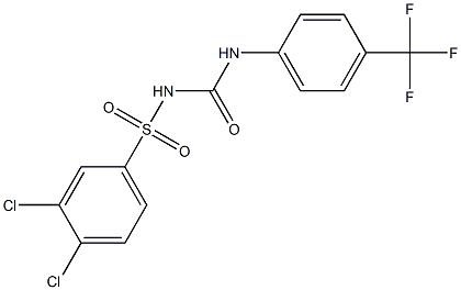 1-(3,4-Dichlorophenylsulfonyl)-3-(4-trifluoromethylphenyl)urea Struktur