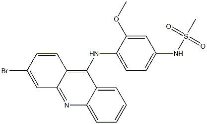 N-[3-Methoxy-4-[(3-bromoacridine-9-yl)amino]phenyl]methanesulfonamide Struktur