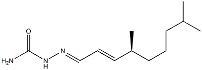 [S,(+)]-4,8-Dimethyl-2-nonenal semicarbazone Struktur