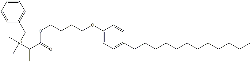 N,N-Dimethyl-N-benzyl-N-[1-[[4-(4-dodecylphenyloxy)butyl]oxycarbonyl]ethyl]aminium Struktur