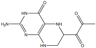 2-Amino-6-(2-oxopropanoyl)-5,6,7,8-tetrahydropteridine-4(3H)-one Struktur