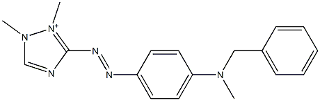 1,2-Dimethyl-3-[[4-[methyl(phenylmethyl)amino]phenyl]azo]-1H-1,2,4-triazol-2-ium Struktur