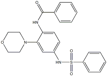 N-[2-Morpholino-4-phenylsulfonylaminophenyl]benzamide Struktur