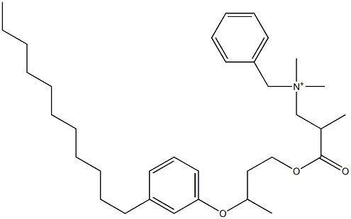 N,N-Dimethyl-N-benzyl-N-[2-[[3-(3-undecylphenyloxy)butyl]oxycarbonyl]propyl]aminium Struktur