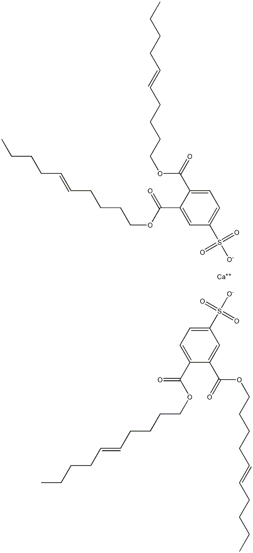 Bis[3,4-di(5-decenyloxycarbonyl)benzenesulfonic acid]calcium salt Struktur