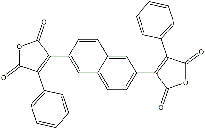 3,3'-[Naphthalene-2,6-diyl]bis[4-phenylfuran-2,5-dione] Struktur