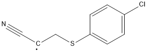 2-[(4-Chlorophenyl)thio]-1-cyanoethyl radical Struktur