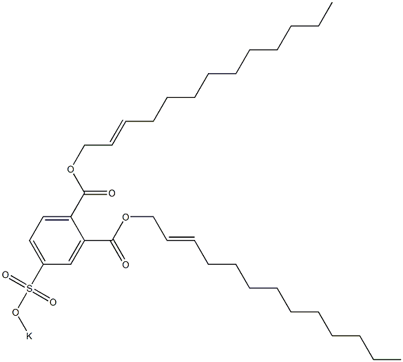 4-(Potassiosulfo)phthalic acid di(2-tridecenyl) ester Struktur