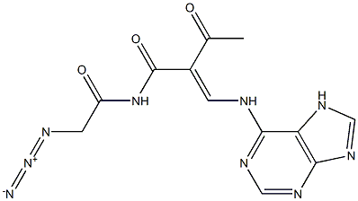 N-[1,3-Dioxo-2-[(7H-purin-6-yl)aminomethylene]butyl]-2-azidoacetamide Struktur