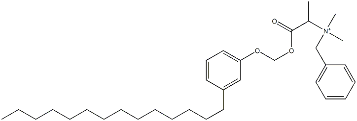 N,N-Dimethyl-N-benzyl-N-[1-[[(3-tetradecylphenyloxy)methyl]oxycarbonyl]ethyl]aminium Struktur