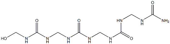 N-(Hydroxymethyl)-5,9-dioxo-2,4,6,8,10,12-hexaazatridecanediamide Struktur