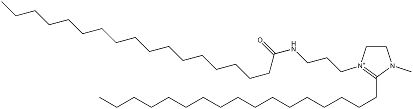 2-Heptadecyl-4,5-dihydro-1-methyl-3-[3-[(1-oxooctadecyl)amino]propyl]-1H-imidazol-3-ium Struktur