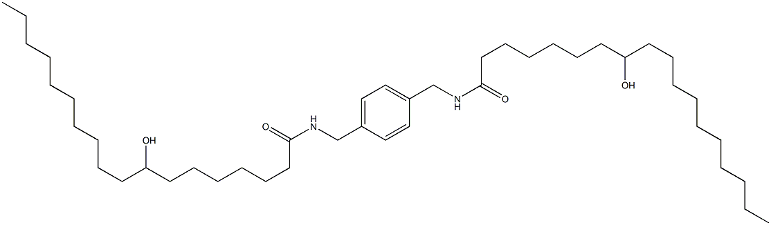 N,N'-(1,4-Phenylenebismethylene)bis(8-hydroxystearamide) Struktur