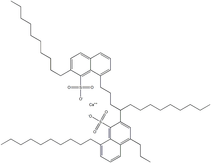 Bis(2,8-didecyl-1-naphthalenesulfonic acid)calcium salt Struktur