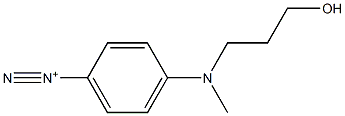 4-[Methyl(3-hydroxypropyl)amino]benzenediazonium Struktur