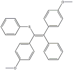 1,2-Bis(4-methoxyphenyl)-2-phenyl-1-phenylthioethene Struktur