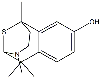 2,6-Epithio-8-hydroxy-1,1,3,6-tetramethyl-1,2,3,4,5,6-hexahydro-3-benzazocine Struktur