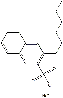 3-Hexyl-2-naphthalenesulfonic acid sodium salt Struktur