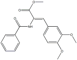 (Z)-2-(Benzoylamino)-3-(3,4-dimethoxyphenyl)acrylic acid methyl ester Struktur