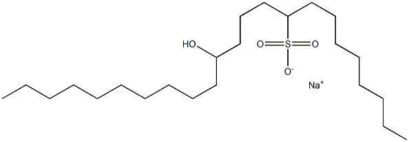 13-Hydroxytricosane-9-sulfonic acid sodium salt Struktur