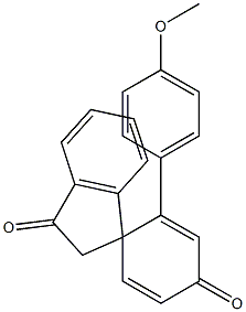 2',3'-Dihydro-2-(p-methoxyphenyl)spiro[cyclohexa-2,5-diene-1,1'-[1H]indene]-3',4-dione Struktur