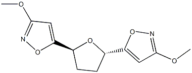 (2S,5S)-Tetrahydro-2,5-bis(3-methoxyisoxazol-5-yl)furan Struktur