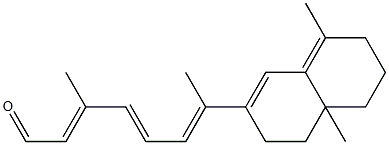 (2E,4E,6E)-3,7-Dimethyl-7-[(1,2,6,7,8,8a-hexahydro-5,8a-dimethylnaphthalen)-3-yl]-2,4,6-heptatrienal Struktur