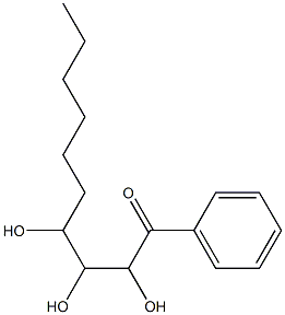 2,3,4-Trihydroxy-1-phenyl-1-decanone Struktur