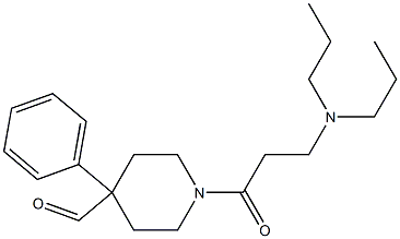 1-[3-(Dipropylamino)propionyl]-4-phenyl-4-piperidinecarbaldehyde Struktur