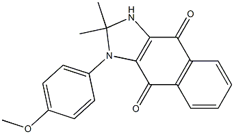 2,2-Dimethyl-2,3-dihydro-1-(4-methoxyphenyl)-1H-naphth[2,3-d]imidazole-4,9-dione Struktur