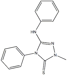 2-Methyl-4-phenyl-5-(phenylamino)-4H-1,2,4-triazole-3(2H)-thione Struktur