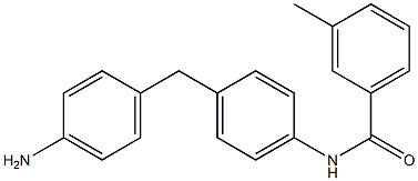 4-[4-[(3-Methylbenzoyl)amino]benzyl]aniline Struktur