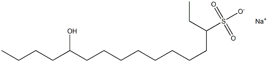 12-Hydroxyhexadecane-3-sulfonic acid sodium salt Struktur