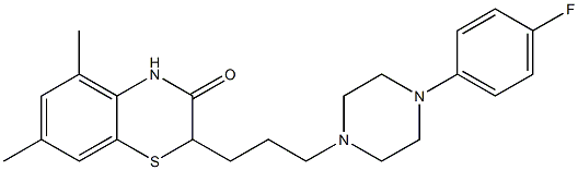 2-[3-[4-(4-Fluorophenyl)piperazin-1-yl]propyl]-5,7-dimethyl-2H-1,4-benzothiazin-3(4H)-one Struktur