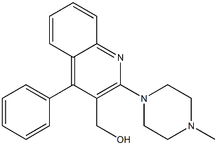 2-(4-Methyl-1-piperazinyl)-4-phenylquinoline-3-methanol Struktur