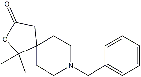 8-Benzyl-1,1-dimethyl-2-oxa-8-azaspiro[4.5]decan-3-one Struktur