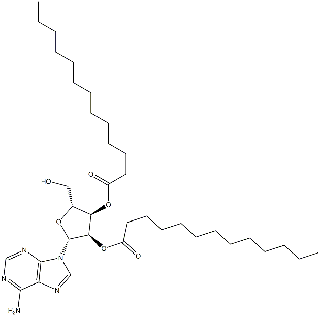 2'-O,3'-O-Bis(tridecanoyl)adenosine Struktur