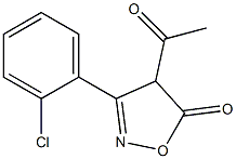 4-Acetyl-3-(o-chlorophenyl)-4,5-dihydroisoxazol-5-one Struktur