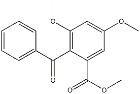 2-Benzoyl-3,5-dimethoxybenzoic acid methyl ester Struktur