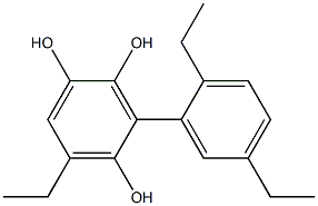 5-Ethyl-3-(2,5-diethylphenyl)benzene-1,2,4-triol Struktur