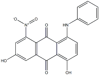 1-Anilino-4,6-dihydroxy-8-nitroanthraquinone Struktur