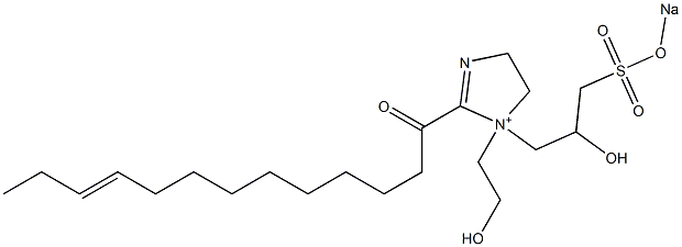 1-(2-Hydroxyethyl)-1-[2-hydroxy-3-(sodiooxysulfonyl)propyl]-2-(10-tridecenoyl)-2-imidazoline-1-ium Struktur