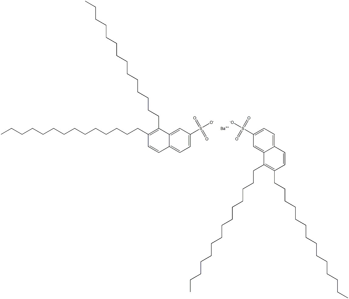 Bis(7,8-ditetradecyl-2-naphthalenesulfonic acid)barium salt Struktur