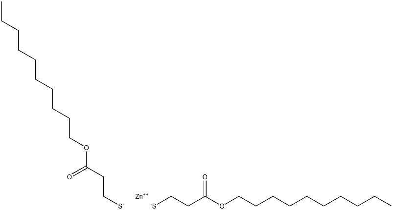 Zinc bis[2-(decyloxycarbonyl)ethanethiolate] Struktur