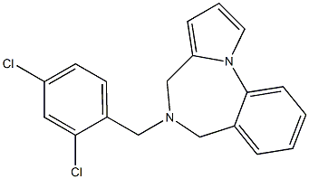 5-(2,4-Dichlorobenzyl)-5,6-dihydro-4H-pyrrolo[1,2-a][1,4]benzodiazepine Struktur