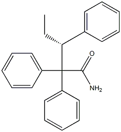 [R,(+)]-2,2,3-Triphenylvaleramide Struktur