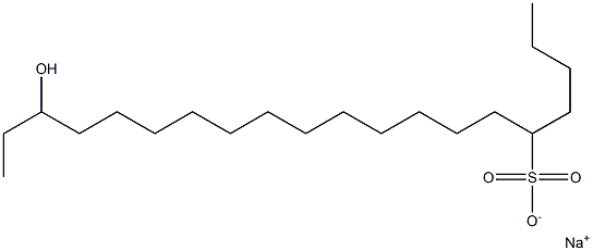 18-Hydroxyicosane-5-sulfonic acid sodium salt Struktur