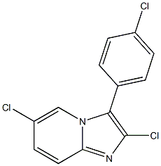 2,6-Dichloro-3-(p-chlorophenyl)imidazo[1,2-a]pyridine Struktur