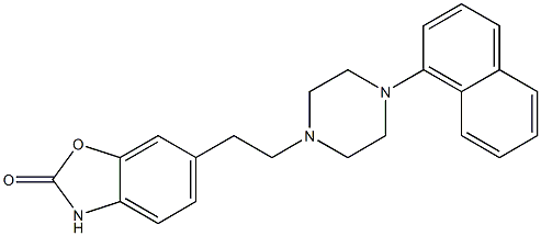 6-[2-[4-(1-Naphthalenyl)-1-piperazinyl]ethyl]benzoxazol-2(3H)-one Struktur